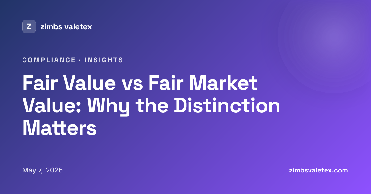 Fair Value vs Fair Market Value: Key Differences | Zimbs Valetex ...